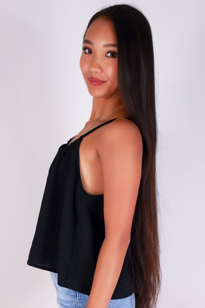 Jeans Warehouse Hawaii - TANK SOLID WOVEN DRESSY TOPS - PRETTY DRIFT TOP | By TIMING