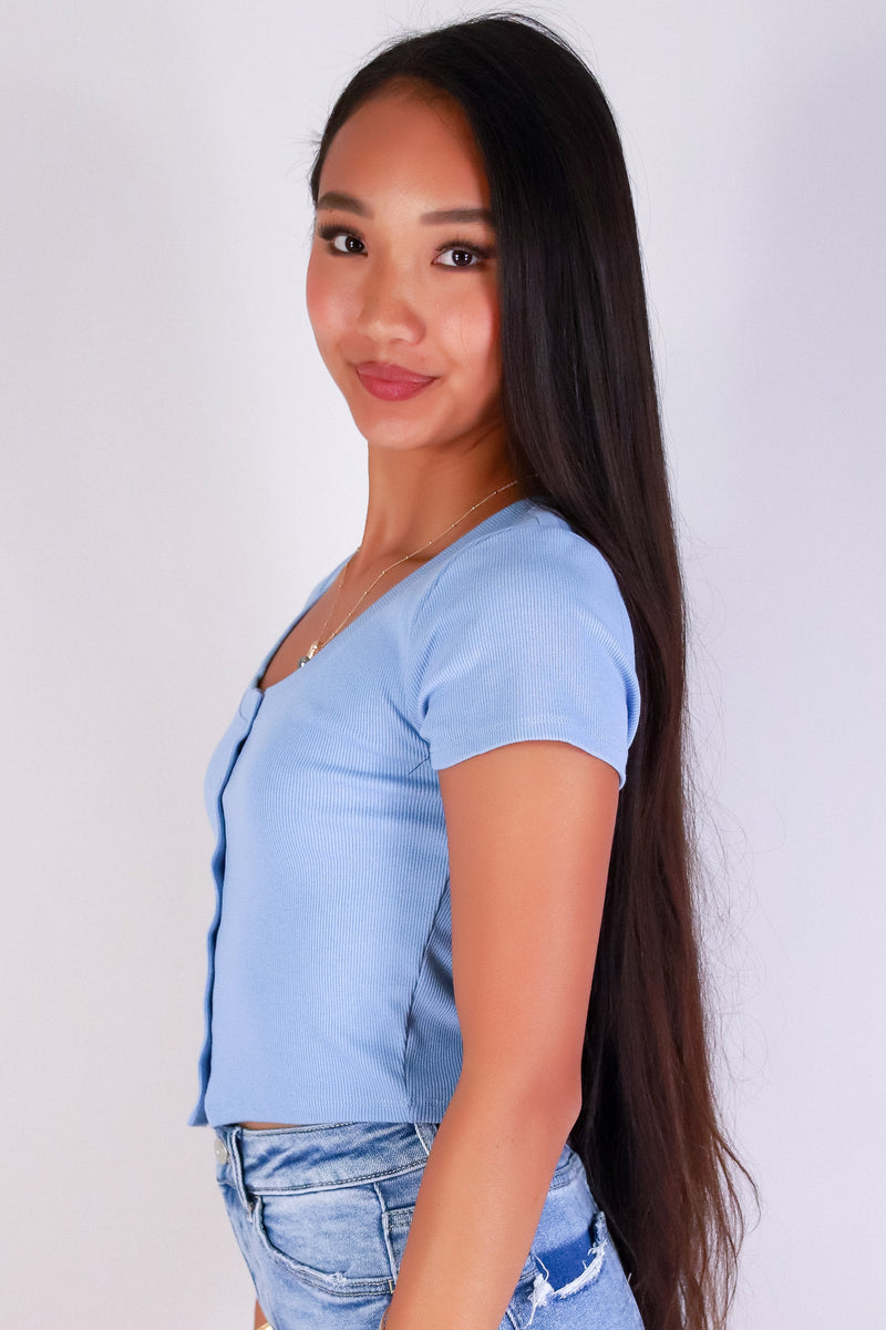 Jeans Warehouse Hawaii - SS CASUAL SOLID - JUST ONE SNAP TOP | By CRESCITA APPAREL/SHINE I