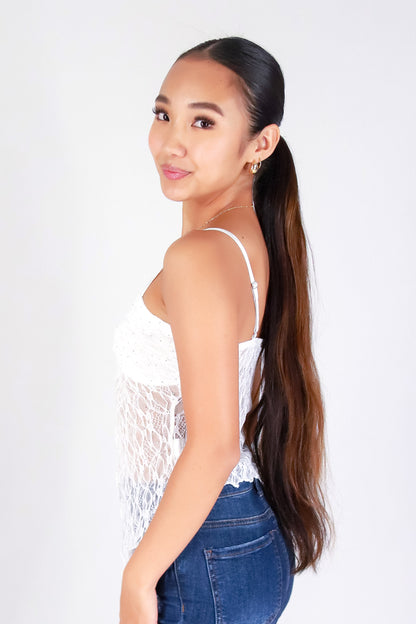 LACE WHISPER FLYAWAY TOP