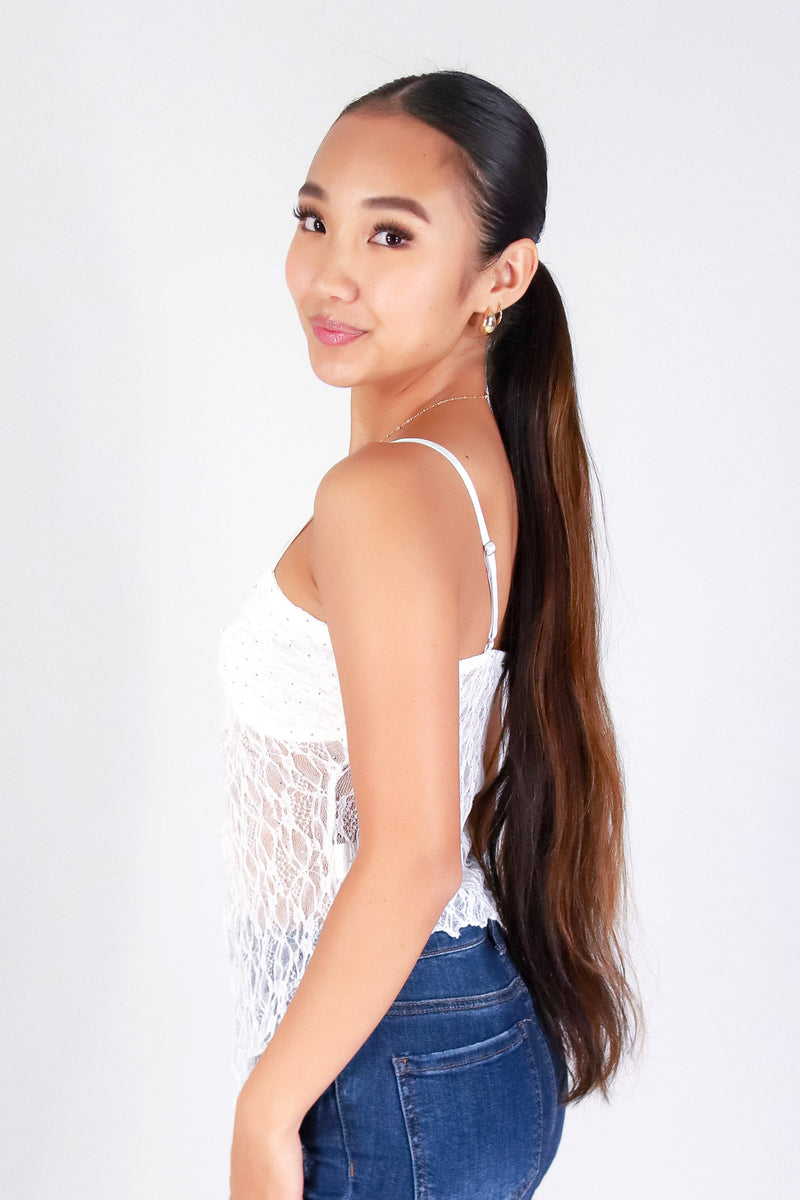 LACE WHISPER FLYAWAY TOP