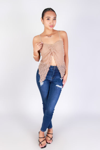 LACE WHISPER FLYAWAY TOP