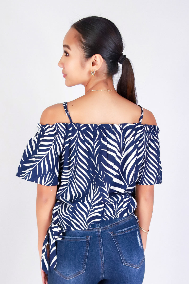 PARADISE GLOW COLD SHOULDER TOP