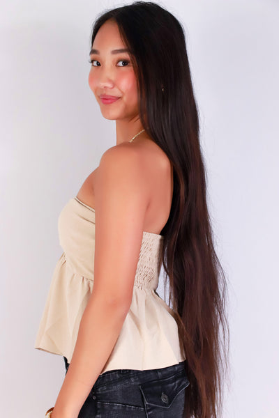 Jeans Warehouse Hawaii - TANK SOLID WOVEN DRESSY TOPS - DOLL HOUSE DREAMS TUBE TOP | By TIMING