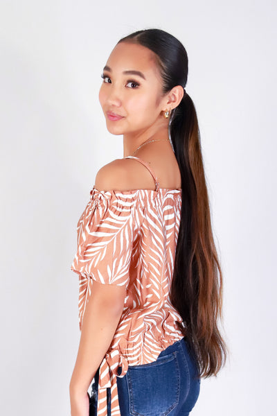 PARADISE GLOW COLD SHOULDER TOP