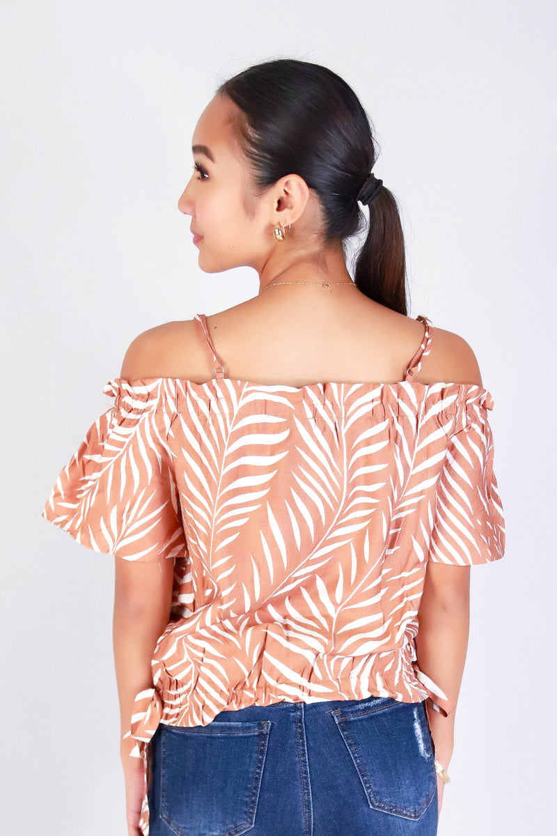 PARADISE GLOW COLD SHOULDER TOP