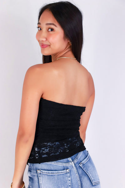Jeans Warehouse Hawaii - SL CASUAL SOLID - LACE IN LOVE TUBE TOP | By PAPERMOON/ B_ENVIED
