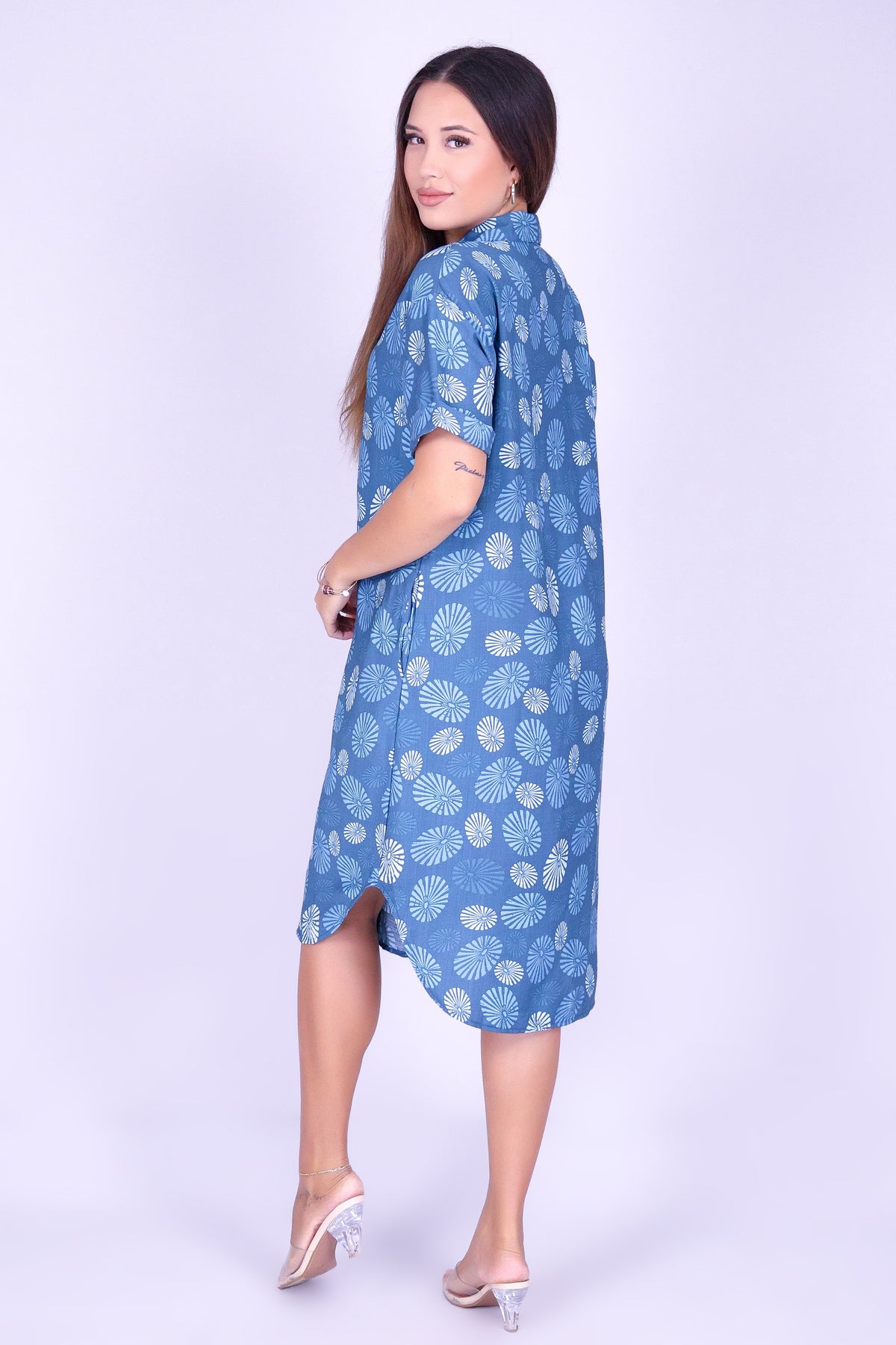 OPIHI BUTTON DOWN DRESS