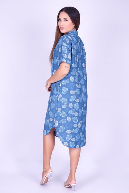 OPIHI BUTTON DOWN DRESS