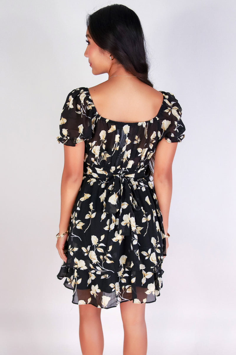 Jeans Warehouse Hawaii - SLEEVE SHORT PRINT DRESSES - TWIRL ME SOFTLY BABYDOLL DRESS | By PAPERMOON/ B_ENVIED