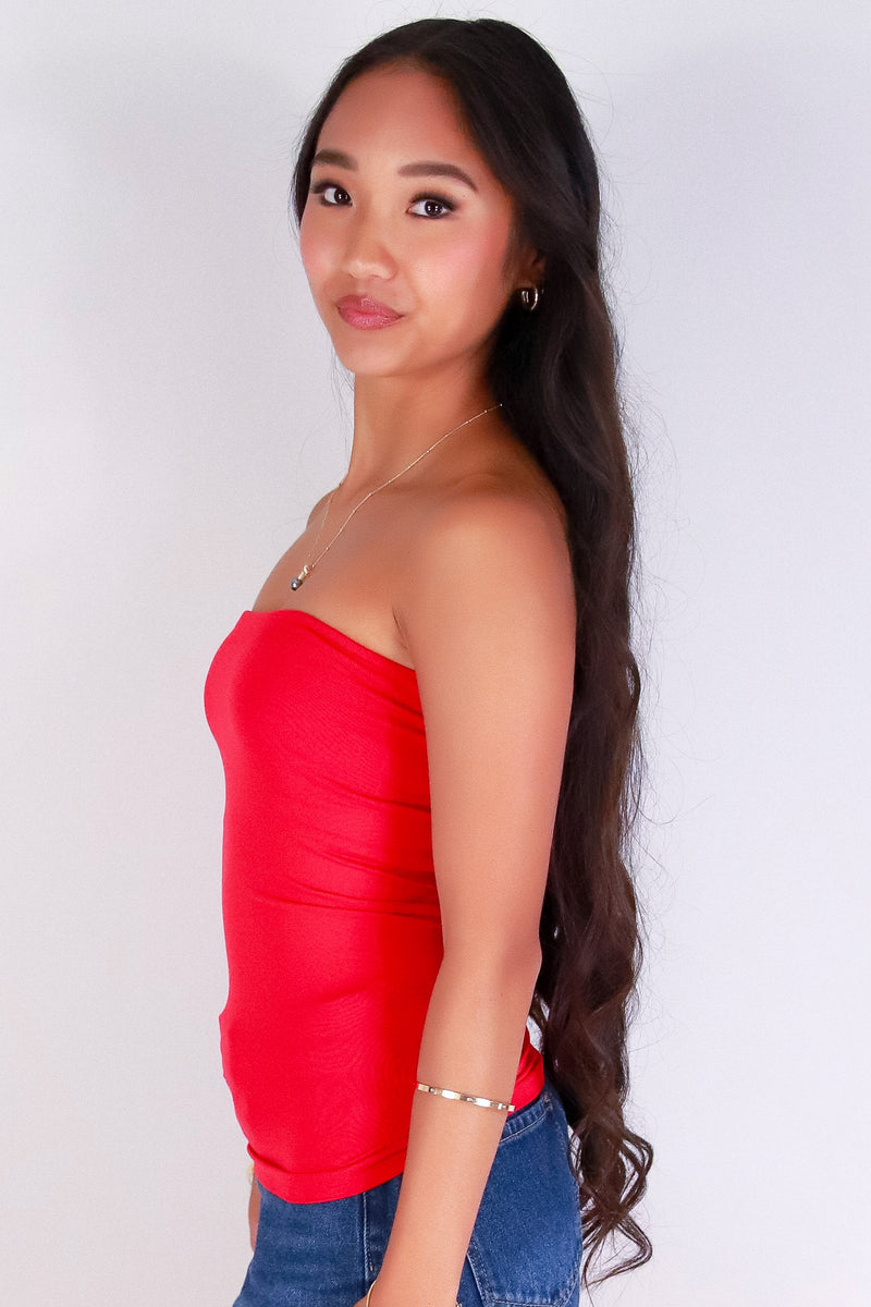 Jeans Warehouse Hawaii - TANK/TUBE SOLID BASIC - KEEP A SECRET TUBE TOP | By LOVE POEM