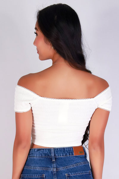 Jeans Warehouse Hawaii - SS CASUAL SOLID - TIMELESS MUSE OFF SHOULDER TOP | By CRESCITA APPAREL/SHINE I