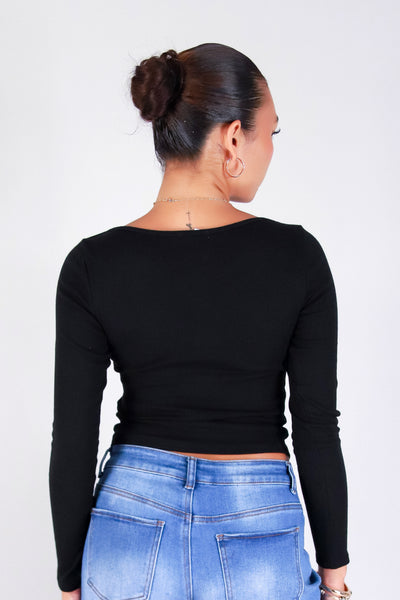 QUIET ALLURE LONG SLEEVE TOP