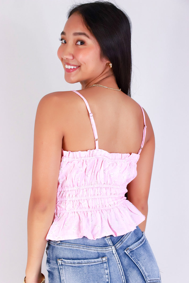 Jeans Warehouse Hawaii - TANK PRINT WOVEN CASUAL TOPS - SNATCHED PEPLUM TOP | By POPULAR 21
