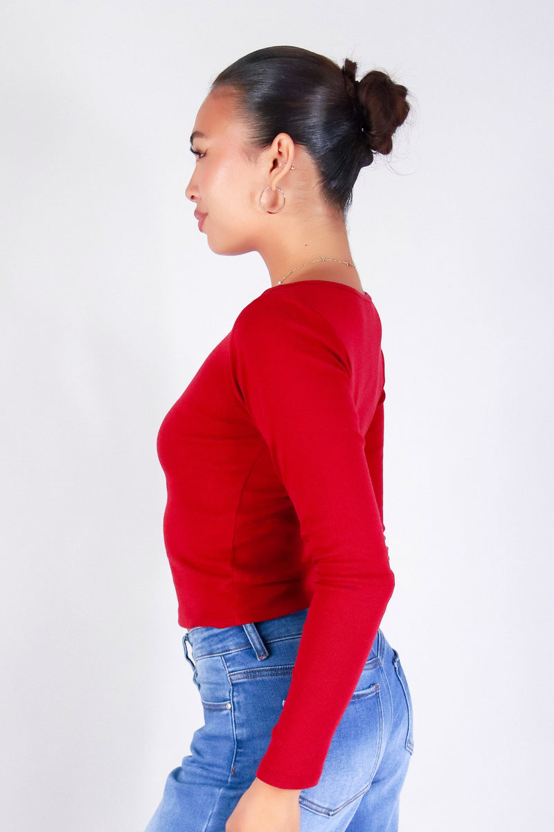 QUIET ALLURE LONG SLEEVE TOP
