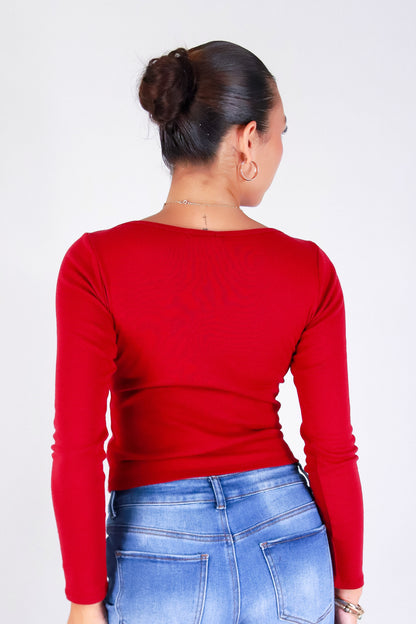 QUIET ALLURE LONG SLEEVE TOP