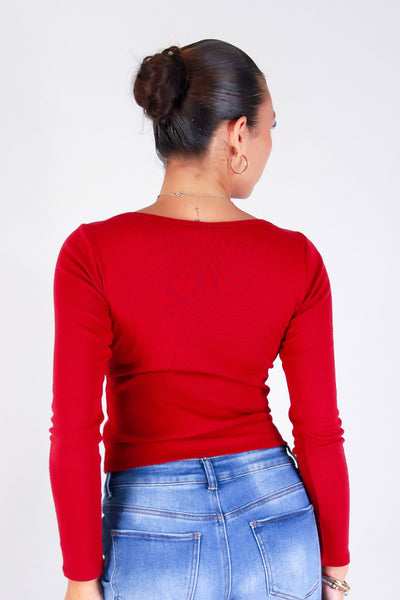 QUIET ALLURE LONG SLEEVE TOP