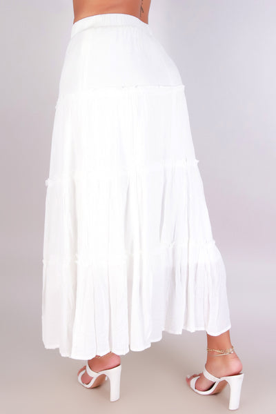 Jeans Warehouse Hawaii - WOVEN LONG SKIRT - TOP TIER MAXI SKIRT | By PAPERMOON/ B_ENVIED