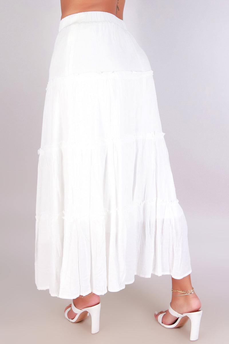 Jeans Warehouse Hawaii - WOVEN LONG SKIRT - TOP TIER MAXI SKIRT | By PAPERMOON/ B_ENVIED