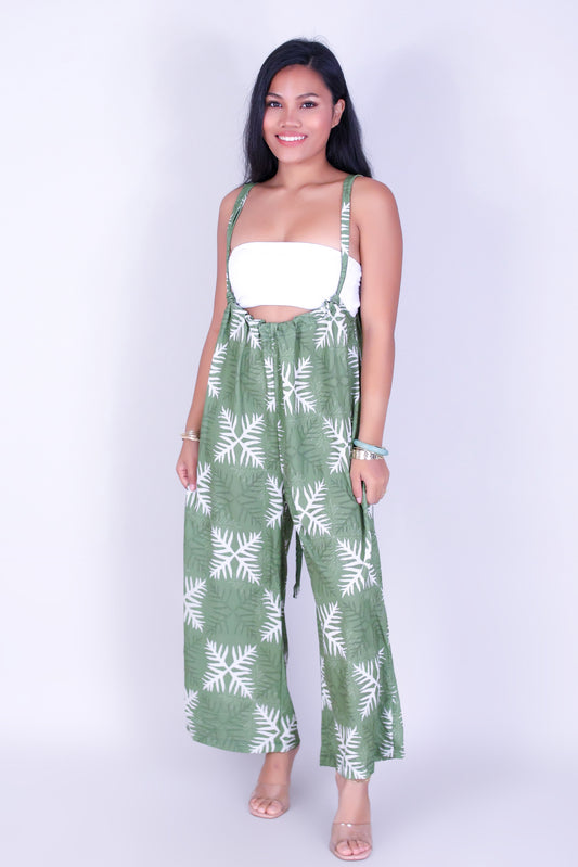 LAUAE QUILT TIE-BACK OVERALL JUMPSUIT