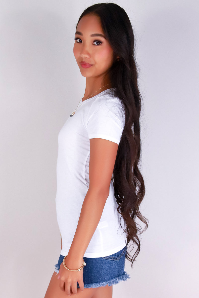 Jeans Warehouse Hawaii - S/S SOLID BASIC - PLAINLY PERFECT TEE | By HEART & HIPS