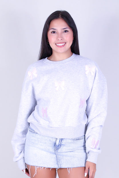 BOW BLISS CREWNECK TOP
