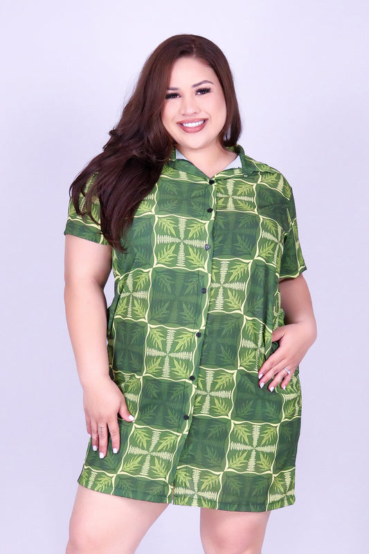FERN KUIKI BUTTON DOWN DRESS