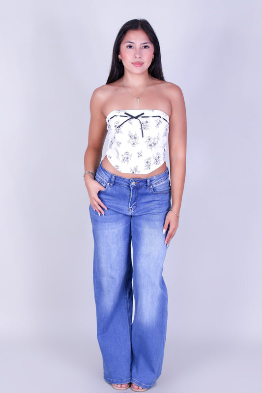 LUNA RIBBON CORSET TOP