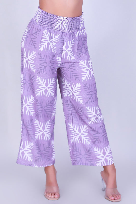 LAUAE QUILT SMOCKED WAIST PANTS