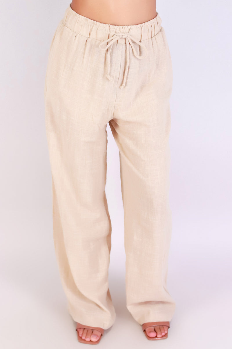 Jeans Warehouse Hawaii - SOLID WOVEN PANTS - DRIFT AWAY PANTS | By AMBIANCE APPAREL