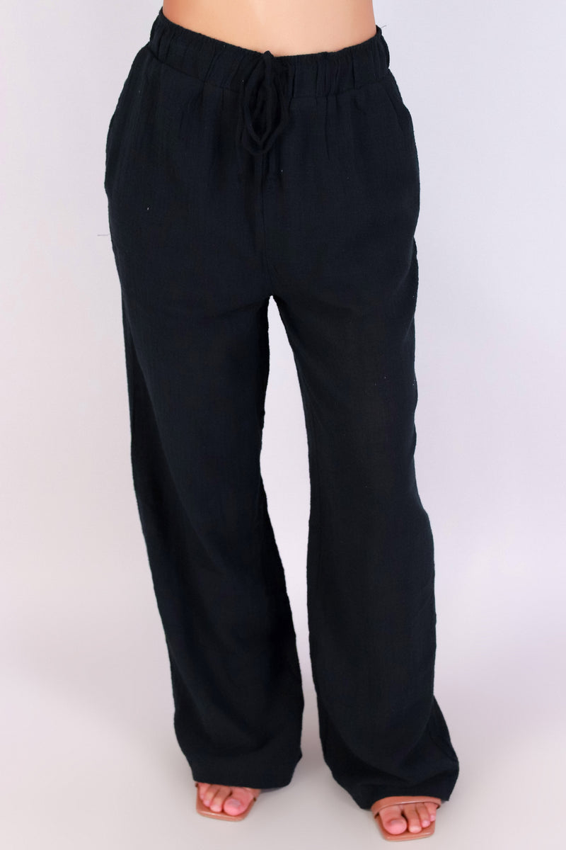 Jeans Warehouse Hawaii - SOLID WOVEN PANTS - DRIFT AWAY PANTS | By AMBIANCE APPAREL