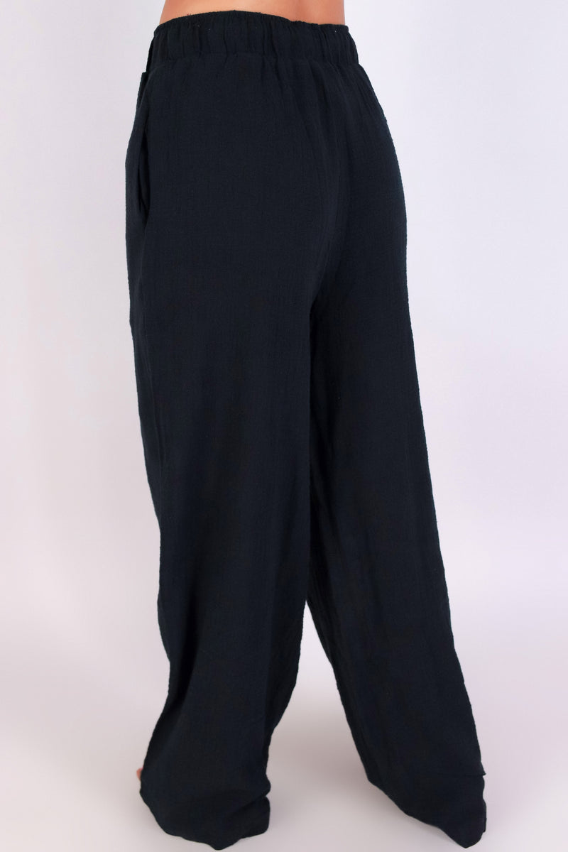 Jeans Warehouse Hawaii - SOLID WOVEN PANTS - DRIFT AWAY PANTS | By AMBIANCE APPAREL