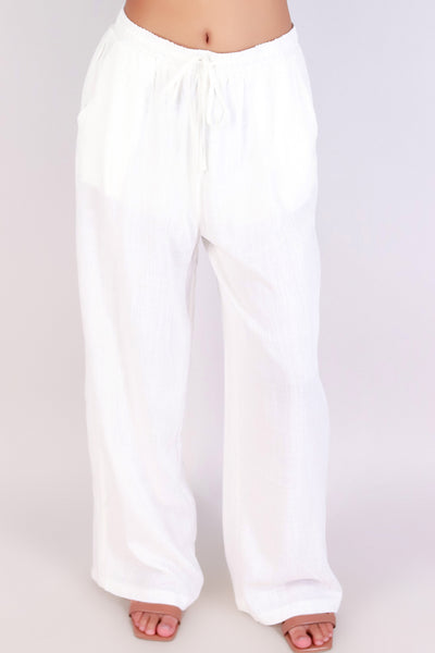 Jeans Warehouse Hawaii - SOLID WOVEN PANTS - BARE BREEZE PANTS | By AMBIANCE APPAREL