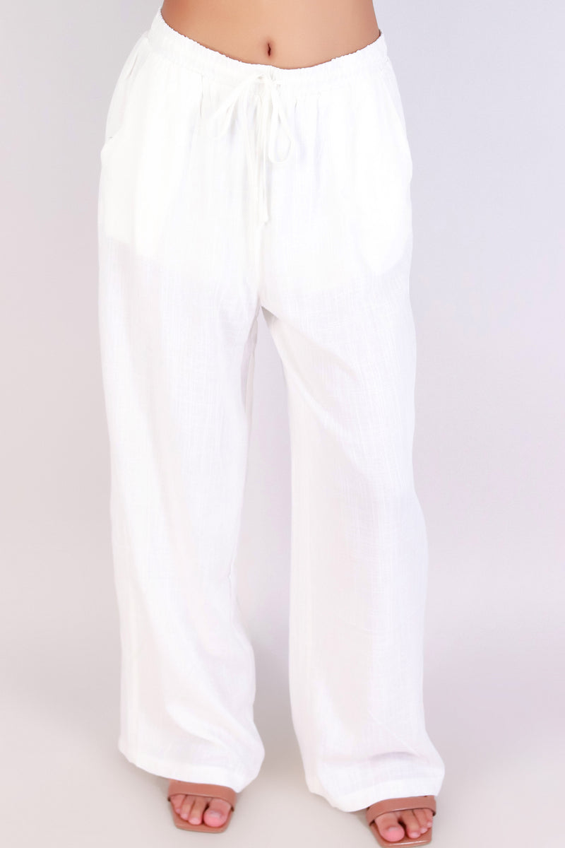 Jeans Warehouse Hawaii - SOLID WOVEN PANTS - BARE BREEZE PANTS | By AMBIANCE APPAREL