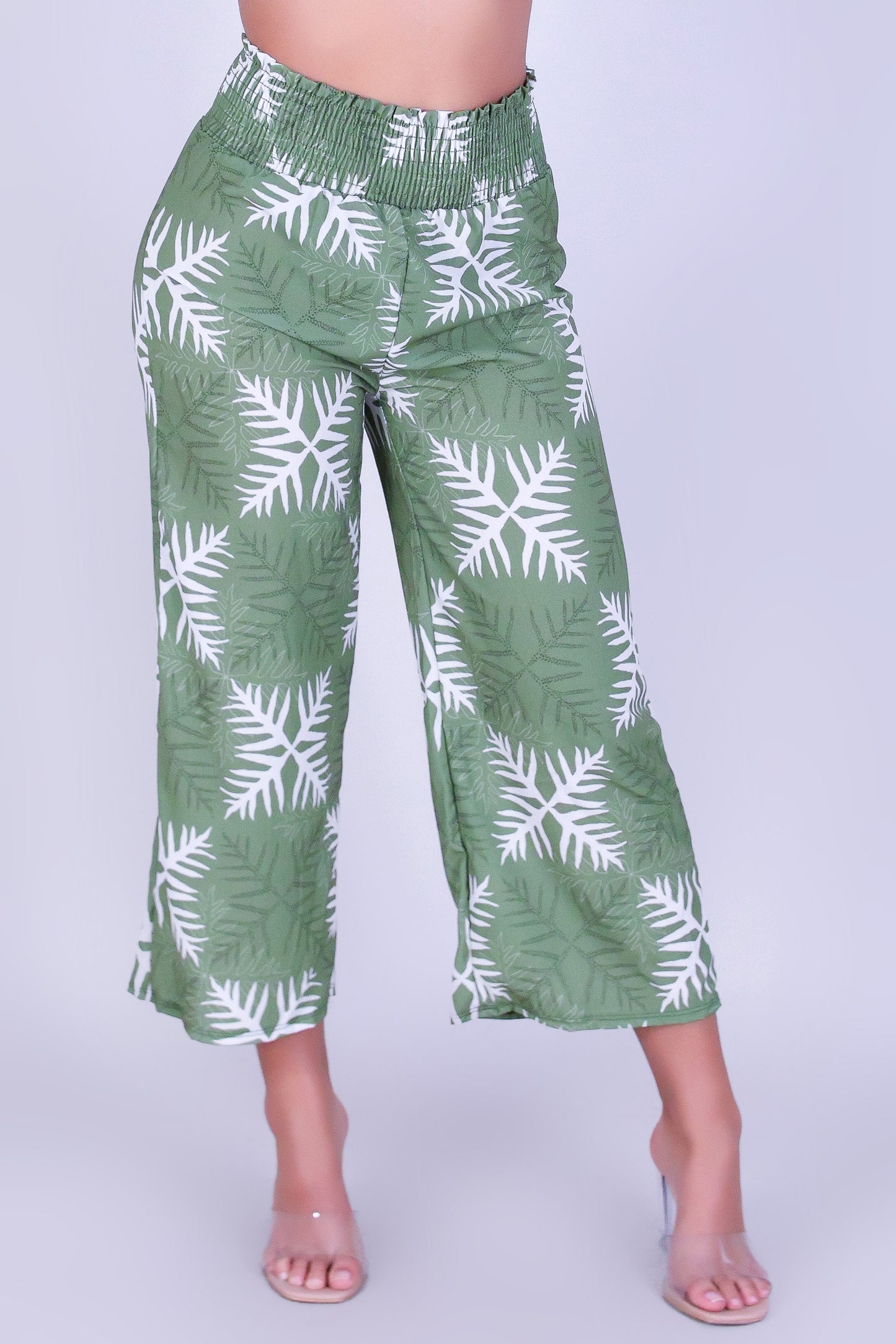 LAUAE QUILT SMOCKED WAIST PANTS