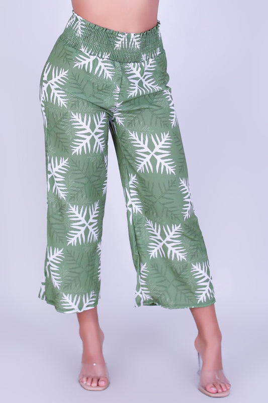 LAUAE QUILT SMOCKED WAIST PANTS