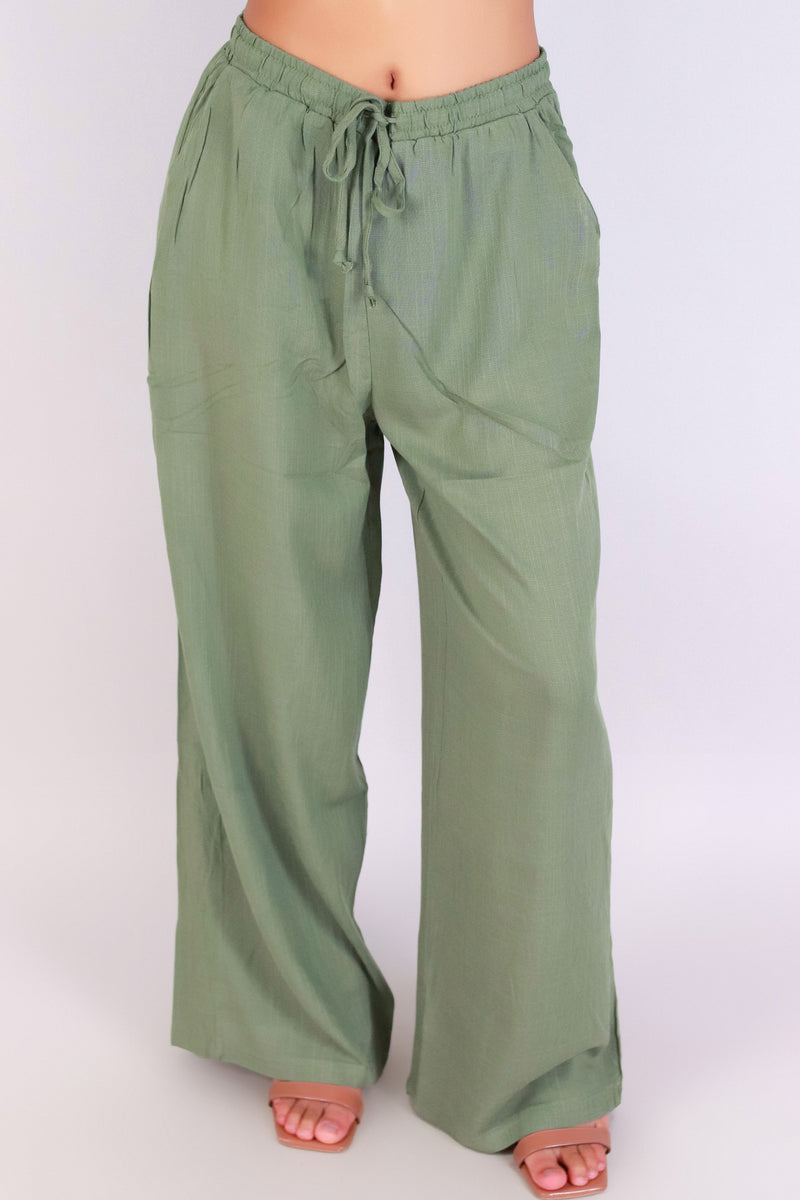 Jeans Warehouse Hawaii - SOLID WOVEN PANTS - BARE BREEZE PANTS | By AMBIANCE APPAREL