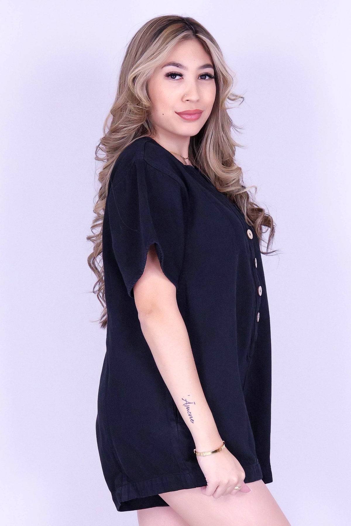 DENIM EDIT ROMPER