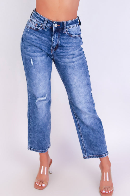 DON'T BE DRAMATIC DENIM CAPRI'S