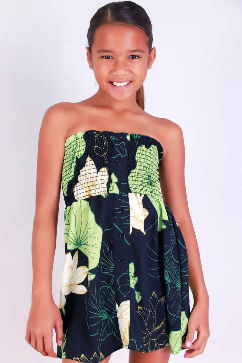 Jeans Warehouse Hawaii - DRESSES 4-6X - WATER LILY TUBE BABYDOLL DRESS | KIDS SIZE 4-6X | By LUZ