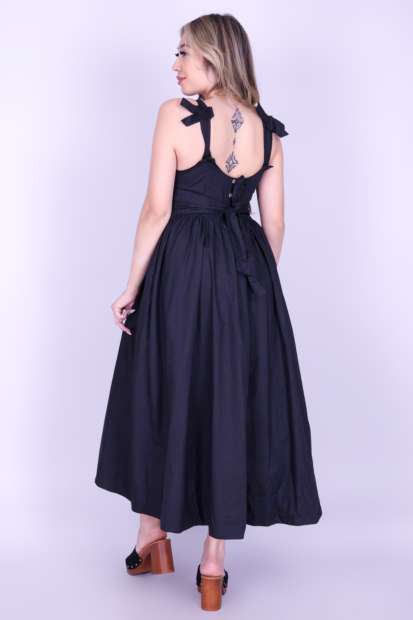 EVERLY BOW MAXI DRESS
