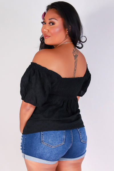 Jeans Warehouse Hawaii - PLUS S/S SOLID WOVEN TOPS - MADE ME BLUSH TOP | By ZENOBIA