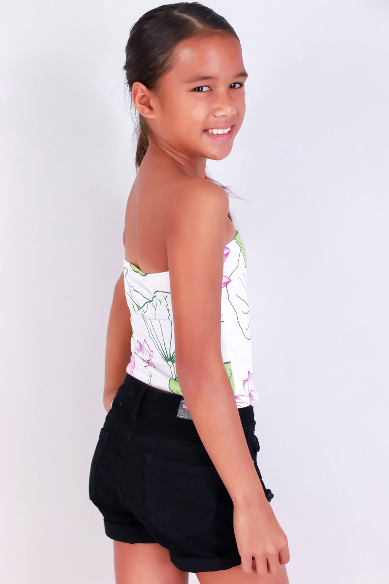 Jeans Warehouse Hawaii - S/L PRINT TOPS 4-6X - WATER LILY TUBE TOP | KIDS SIZE 4-6X | By LUZ