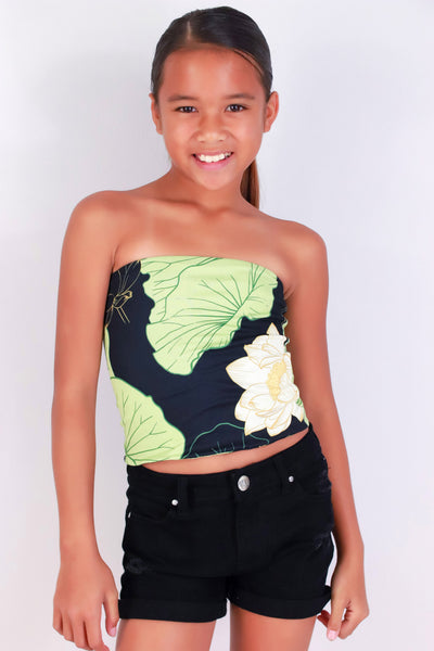 Jeans Warehouse Hawaii - S/L PRINT TOPS 4-6X - WATER LILY TUBE TOP | KIDS SIZE 4-6X | By LUZ