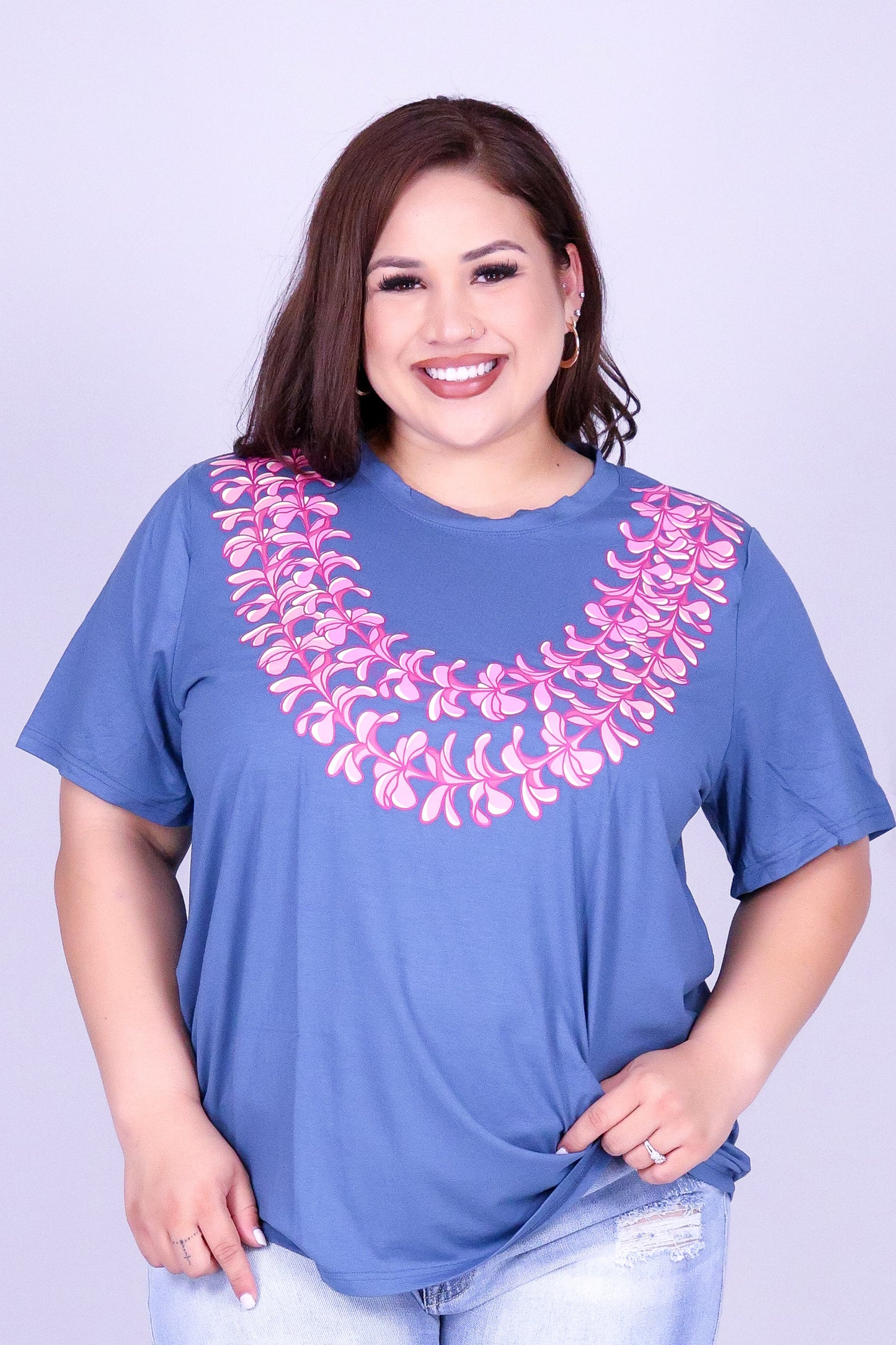 2 STRAND PLUMERIA LEI TEE