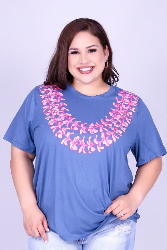 2 STRAND PLUMERIA LEI TEE
