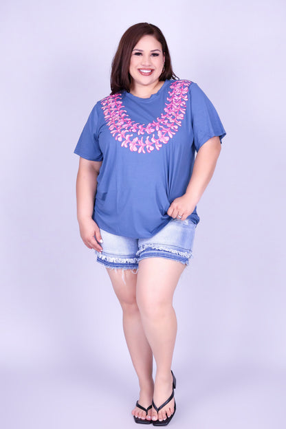2 STRAND PLUMERIA LEI TEE
