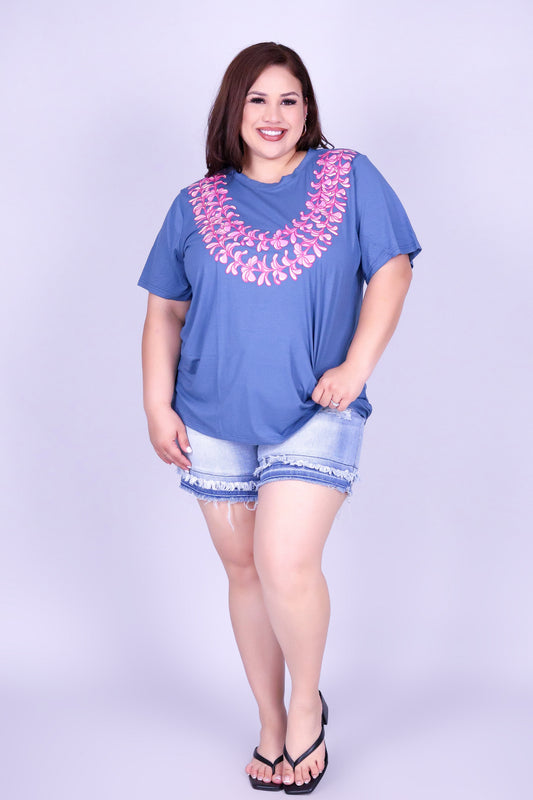 2 STRAND PLUMERIA LEI TEE