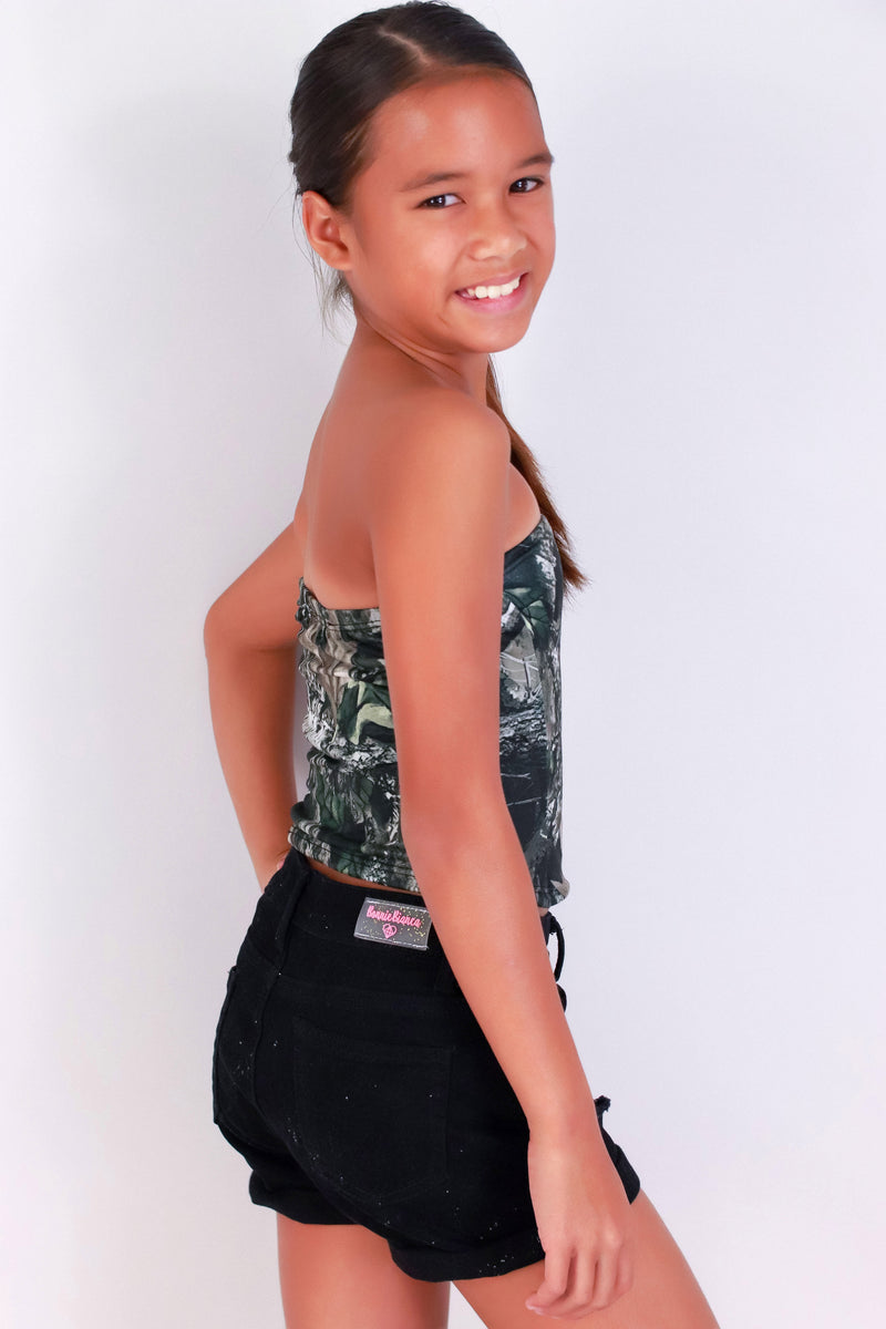 Jeans Warehouse Hawaii - S/L PRINT TOPS 4-6X - GONE HUNTING CAMO TUBE TOP | KIDS SIZE 4-6X | By LUZ