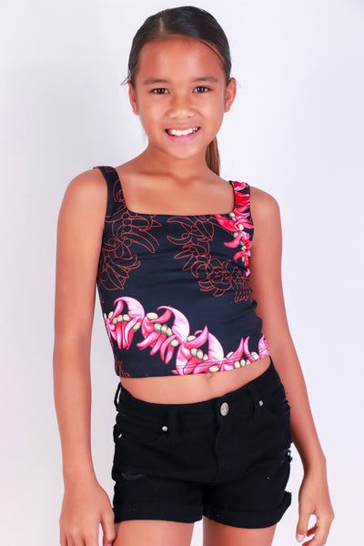 Jeans Warehouse Hawaii - S/L PRINT TOPS 4-6X - JADE SQUARE NECK TANK TOP | KIDS SIZE 4-6X | By LUZ