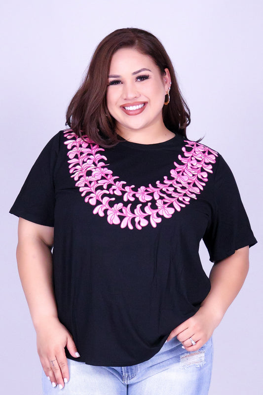 2 STRAND PLUMERIA LEI TEE
